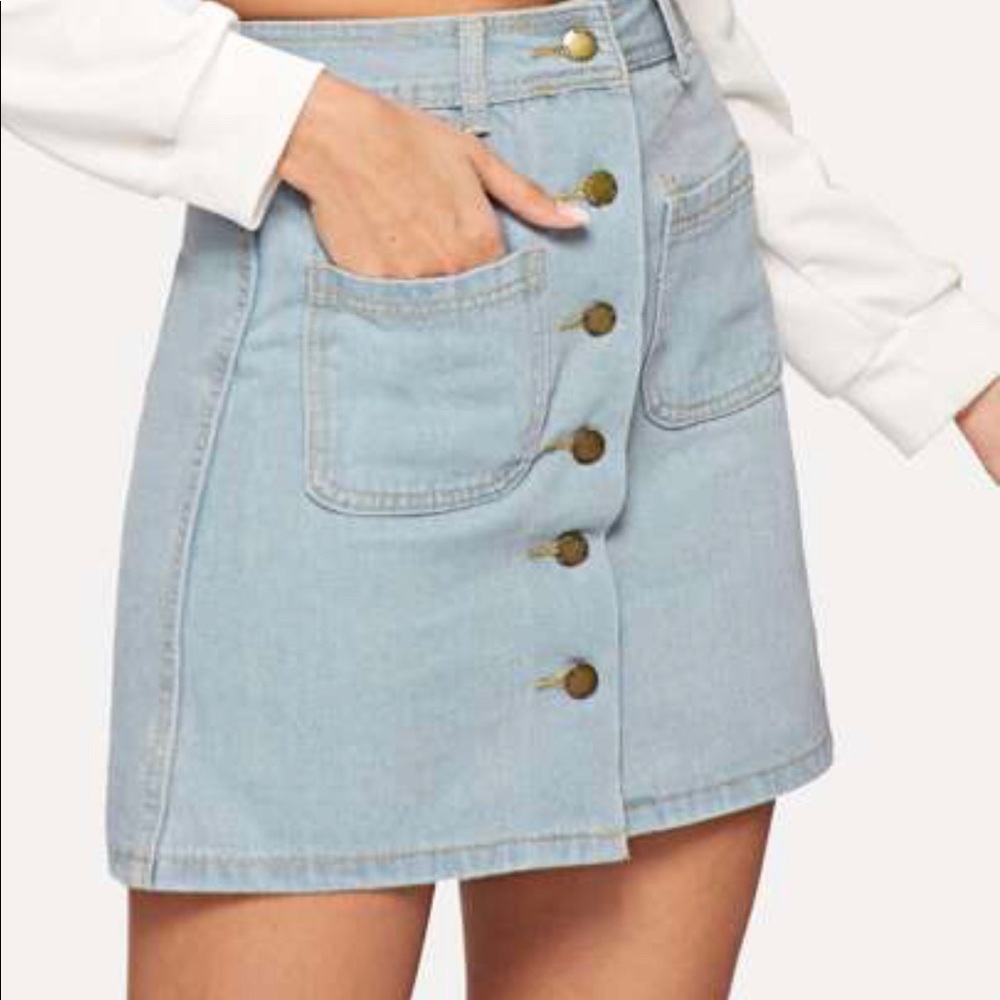 High-waisted Denim Skirt, Size S